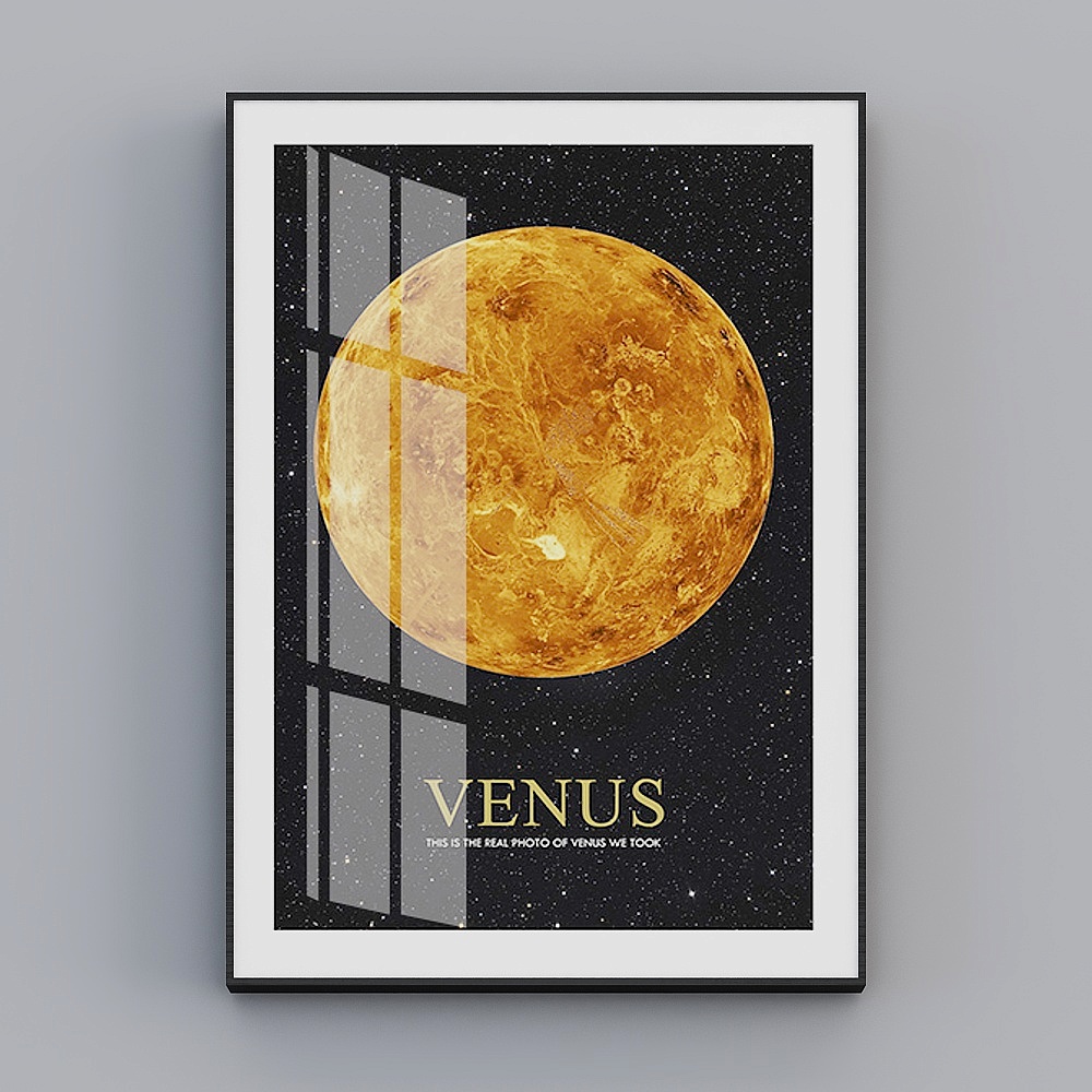 Happy Workshop - Modern Wind - Guest Restaurant Bedroom Hyun-Hyun Decorative Painting - Space Traveler