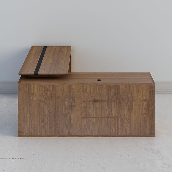 Urban Corner Wooden Storage Cabinet 3D model