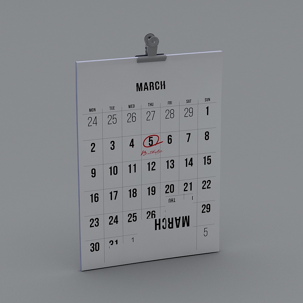 www.modelup.co_Wall-calendar.skp