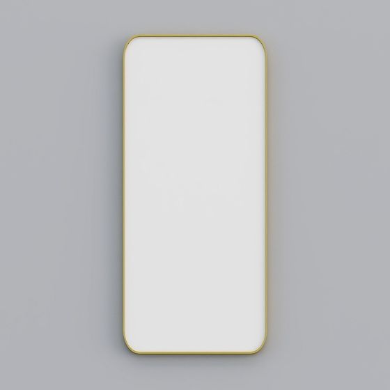 Elegant Gold Framed Mirror 3D model