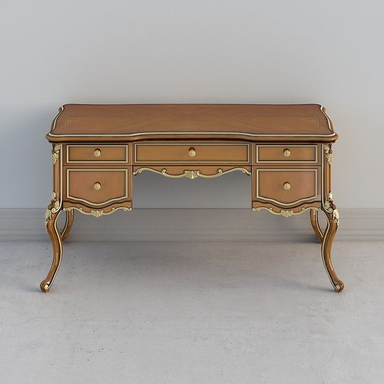 Classic European Style Desk 3D model
