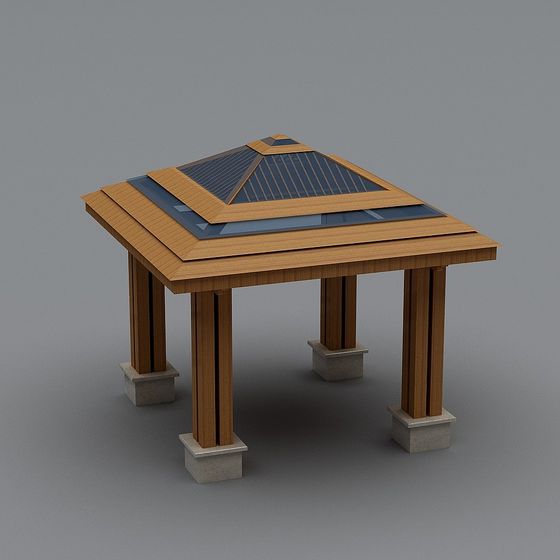 Oriental Style Pavilion 3D model for Tranquil Gardens