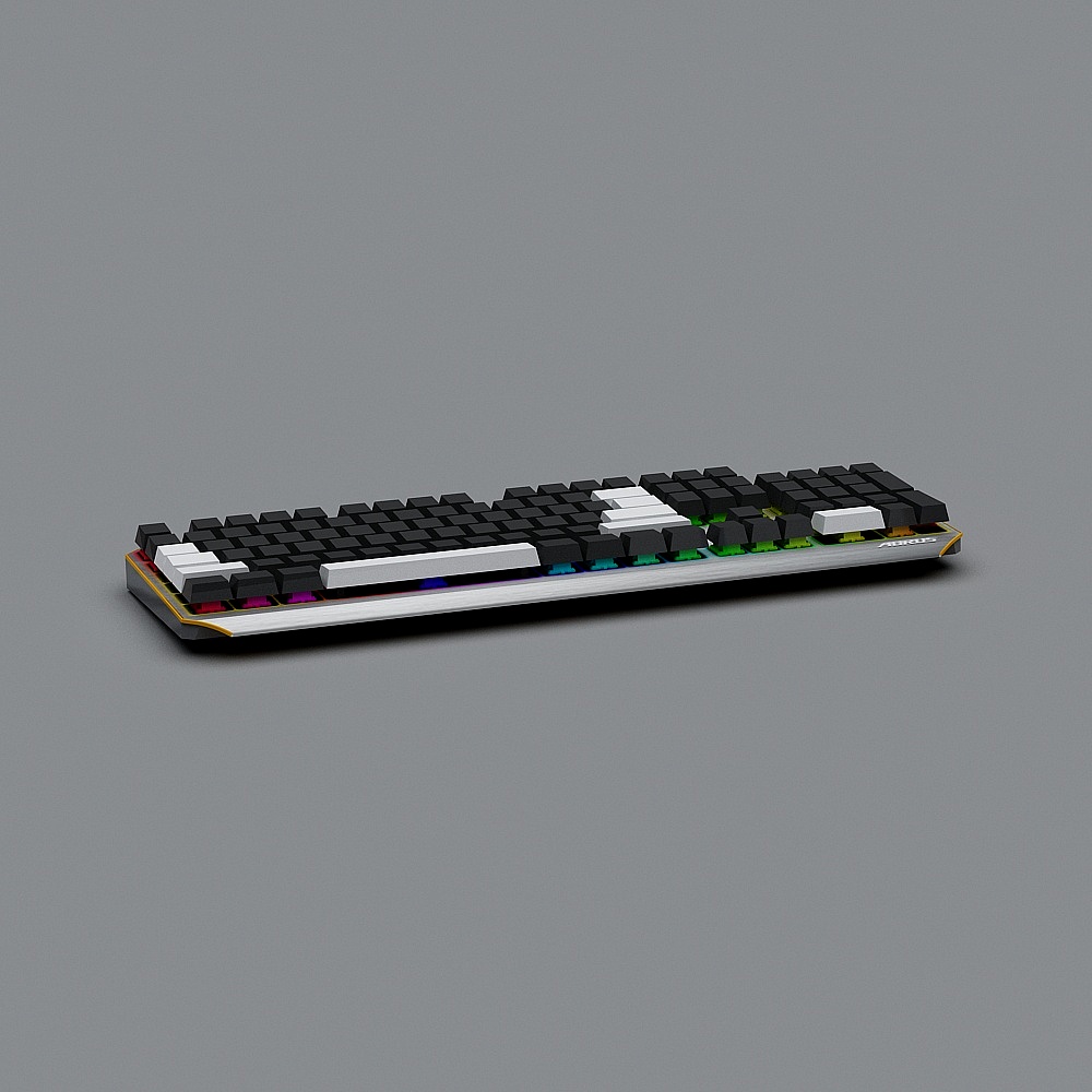 Stylish Low-Poly Keyboard 3D model