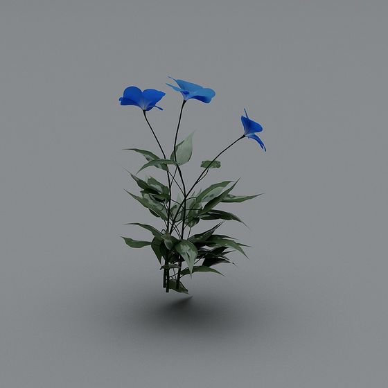 Dreamlike Blue Bouquet 3D model