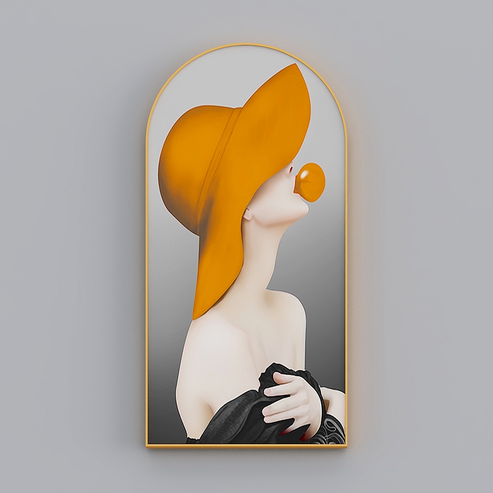 Abstract Woman 3D model - Modern Artistic Design