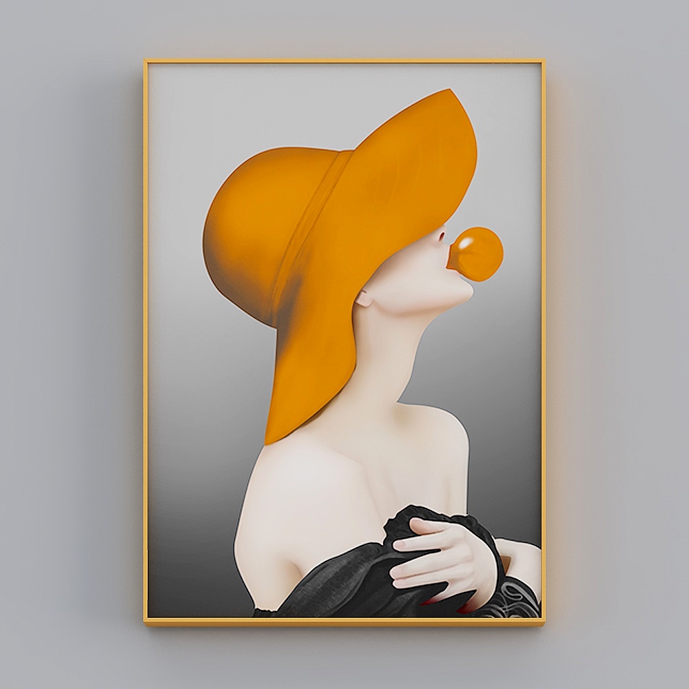 Zhuo Yi - Modern Wind - Orange Hyunguan Living Room Bedroom Decoration Painting - beautiful and colorful