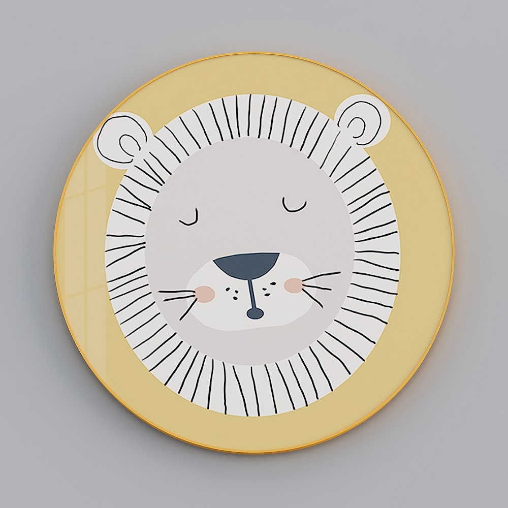 Charming 3D Model of Little Lion