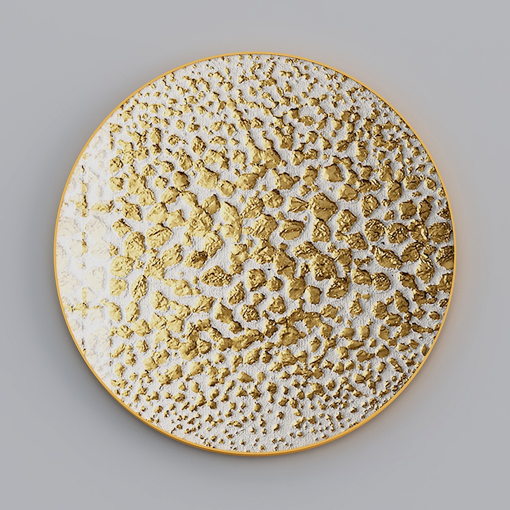 Zhuo Yi - Modern Wind - Guest Restaurant Bedroom Xuanguan Round Decorative Painting - Yu