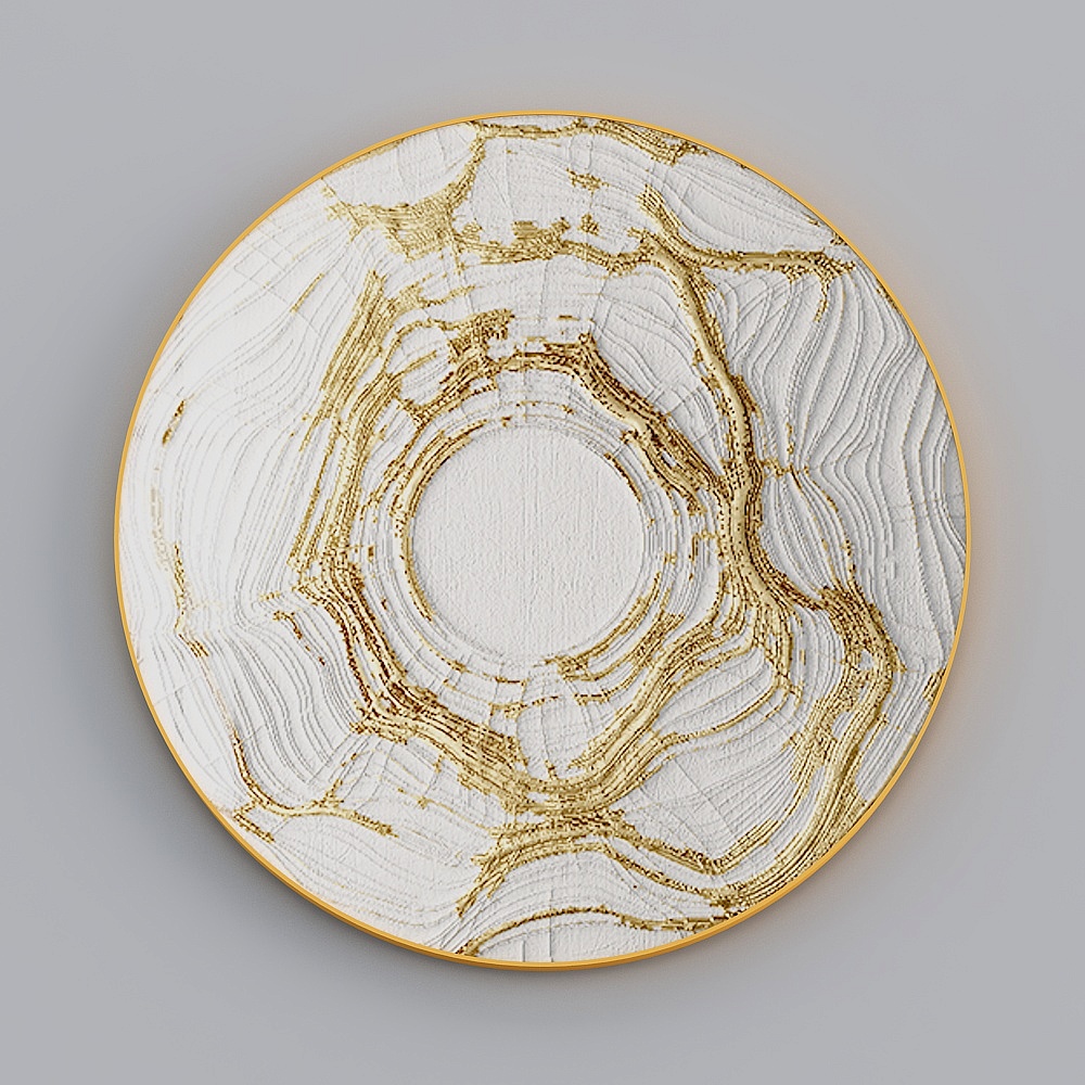 Zhuo Yi - Modern Wind - Guest Restaurant Bedroom Xuanguan Round Decorative Painting - Yu