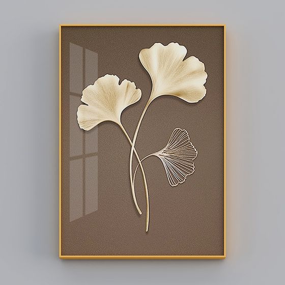 Artistic Ginkgo Leaf 3D model
