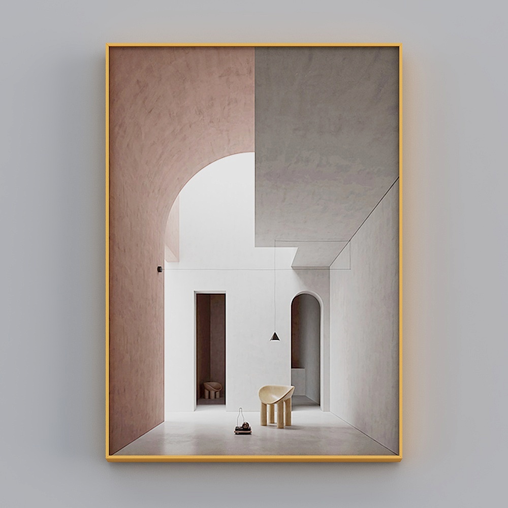 Zhuo Yi - Modern Wind - Living room aisle mural vertical entrance decoration painting - wonderful space