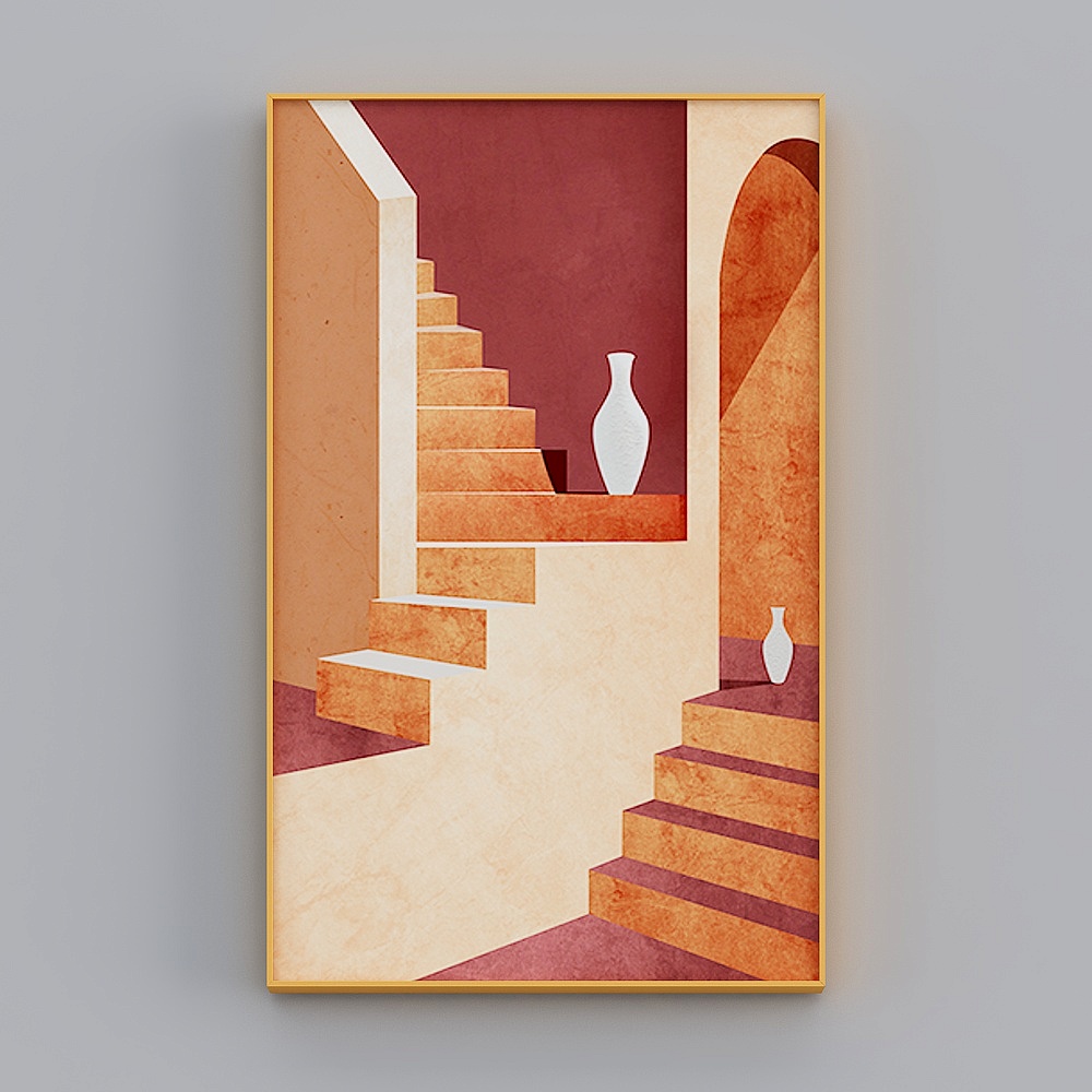 Zhuo Yi - Modern Wind - Living room aisle mural vertical entrance decoration painting - wonderful space