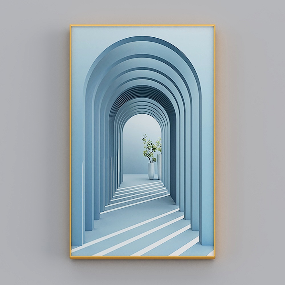 Zhuo Yi - Modern Wind - Living room aisle mural vertical entrance decoration painting - wonderful space