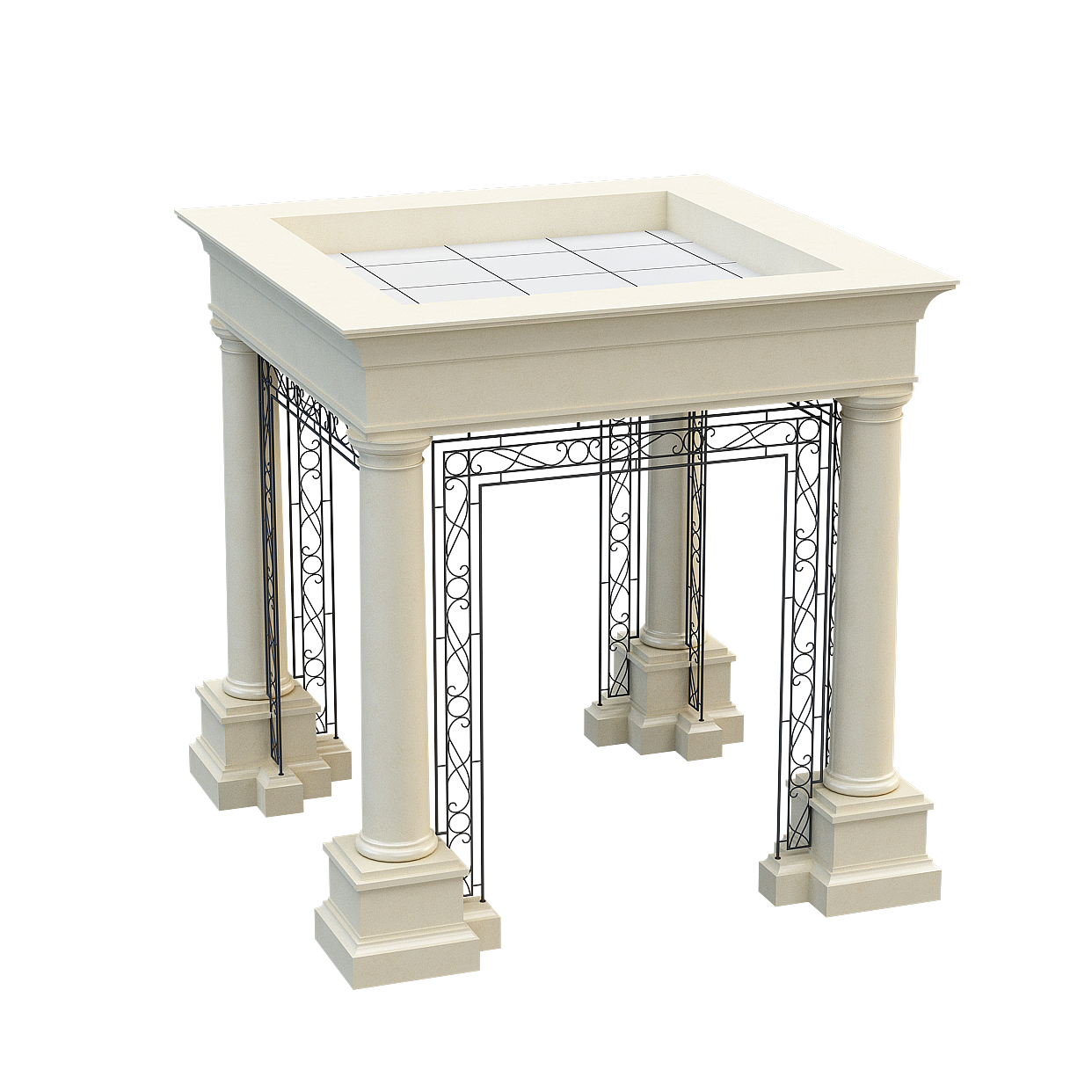 Roman Column Arch 3D Model – Low-Poly Historical Design