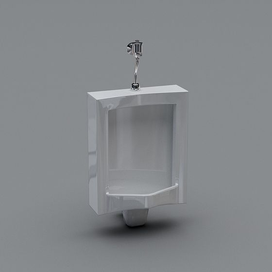 Modern Low-Polygon Urinal 3D Model