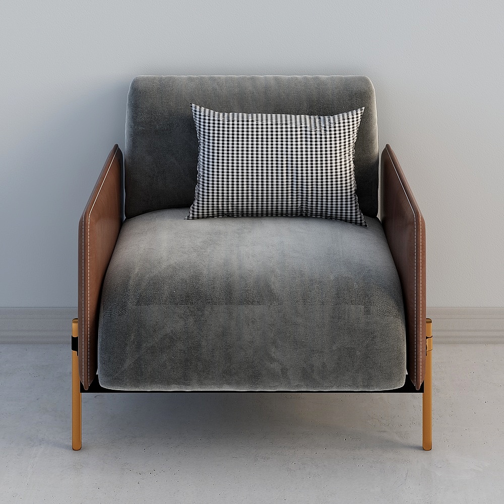 Stylish Sofa Chair 3D model for Contemporary Spaces
