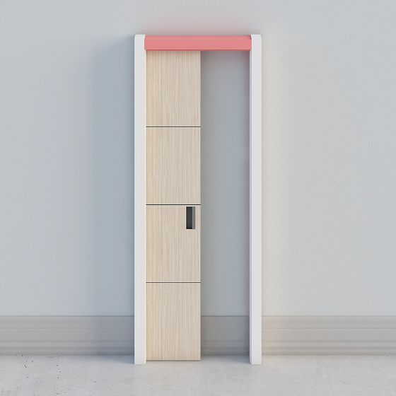 Stylish 3D Door Model with Wood Texture