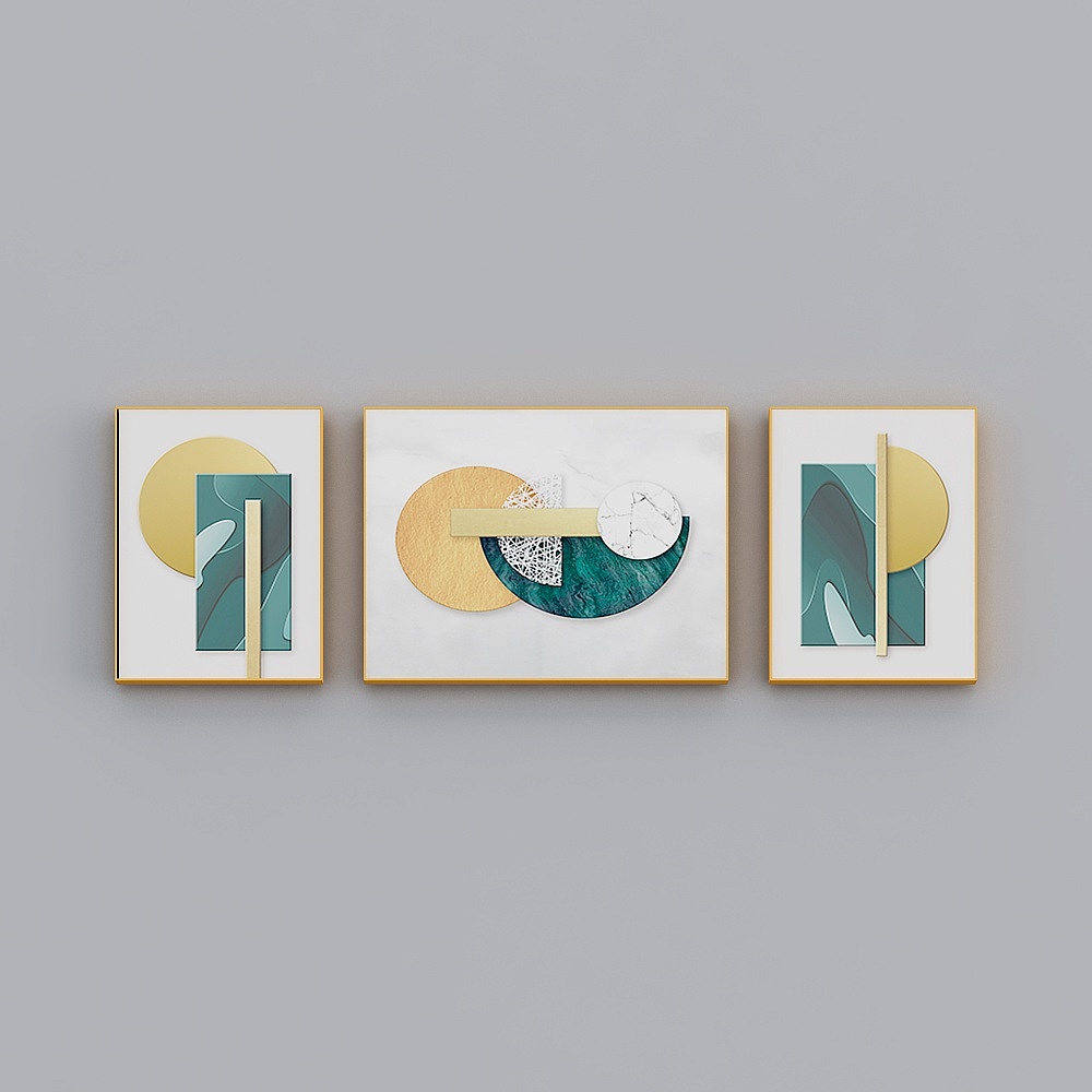 Zhuo Yi - modern wind - marble patterned living room decorative painting - complete