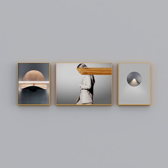 Contemporary Abstract Geometric Frame 3D model