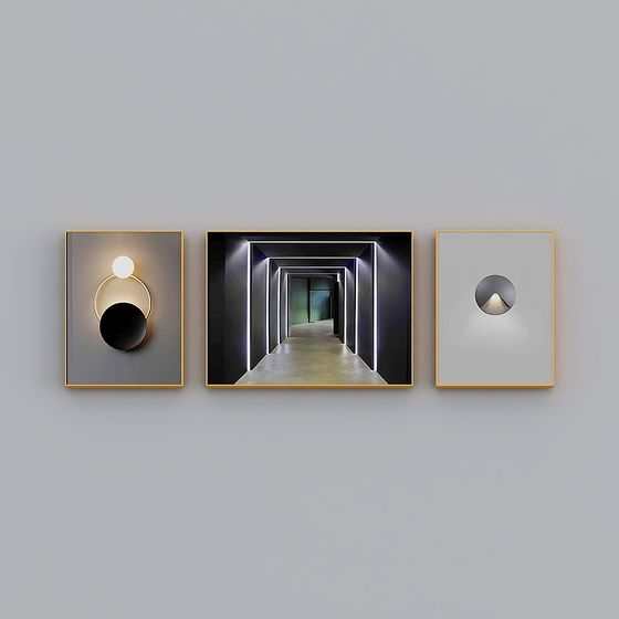Modern Light Triptych 3D model