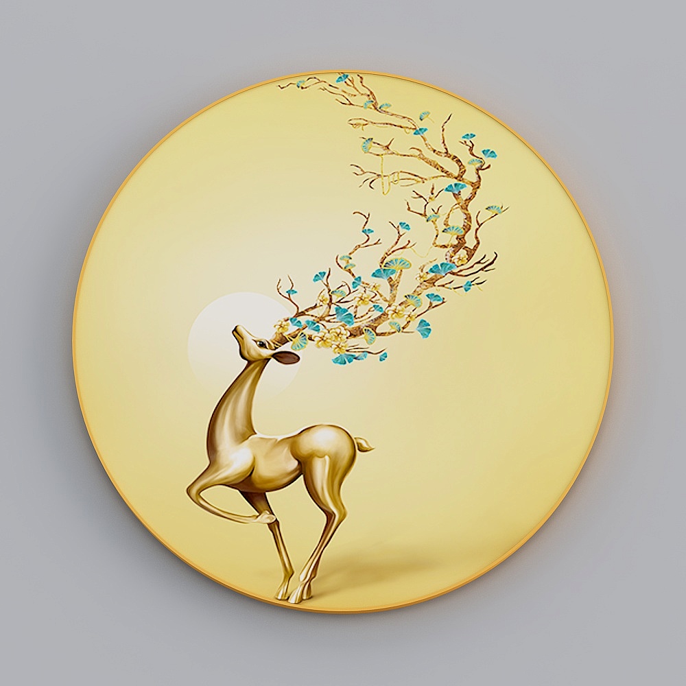 Zhuo Yi - modern wind - light luxury aisle guest restaurant decoration painting - moose into the door