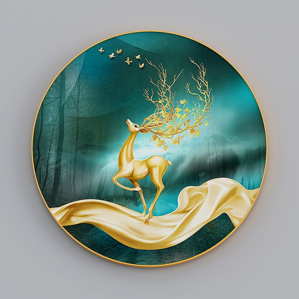 Zhuo Yi - modern wind - light luxury aisle guest restaurant decoration painting - moose into the door