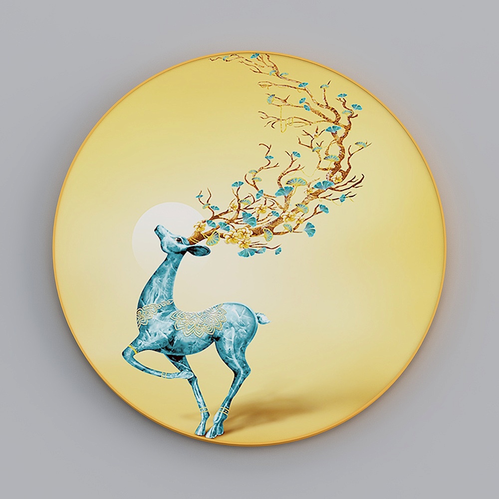 Zhuo Yi - modern wind - light luxury aisle guest restaurant decoration painting - moose into the door