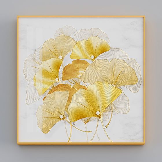 Detailed Low-Polygon Ginkgo Leaf 3D Model