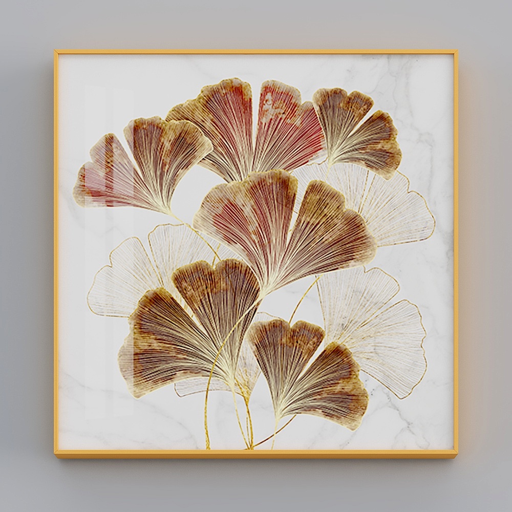 Zhuo Yi - Modern Wind - Ginkgo Biloba Mural Xuanguan Aisle Decoration Painting - Almond Fu Ankang