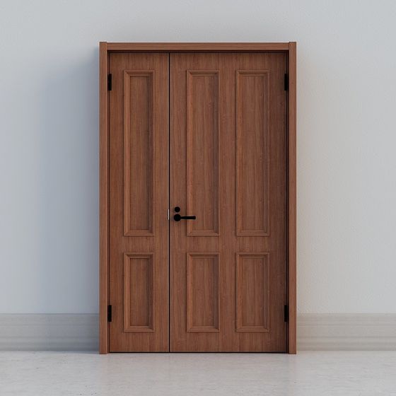 Stylish Wood Door 3D model