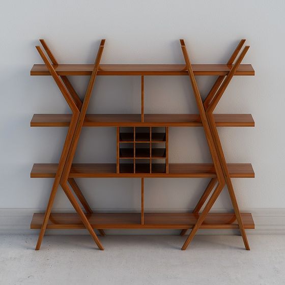 Z-Shaped Bookshelf 3D model