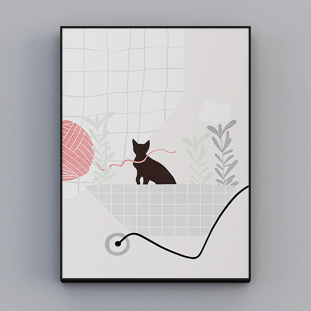 Roshan - Modern Wind - Literary Living Room Decorative Painting - Quiet time