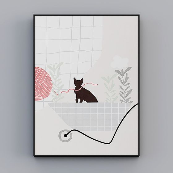 Cat Weaving Dreams 3D model for Creative Projects