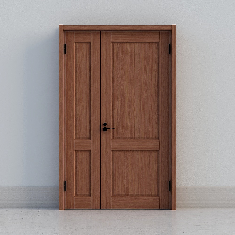 classic wooden double door