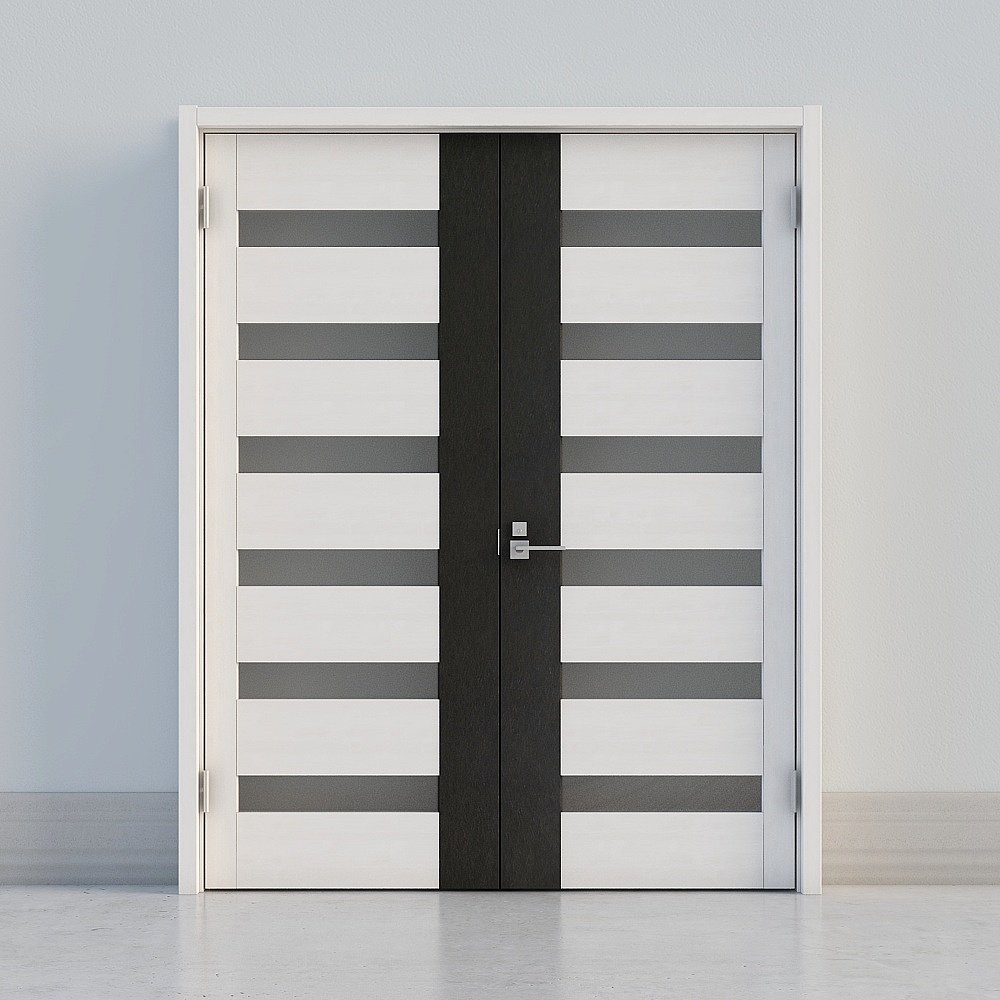 現代白色深色雙門