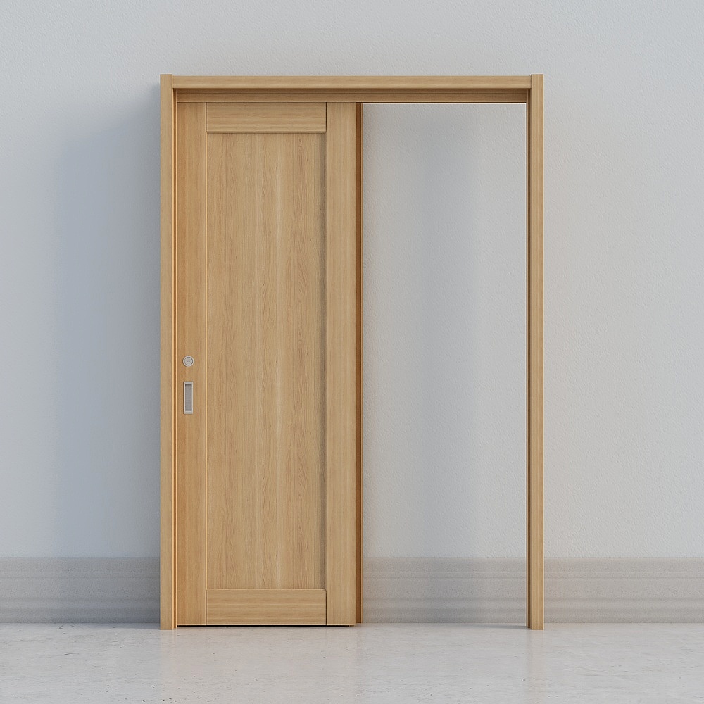 Modern Minimalist Wooden Door 3D model