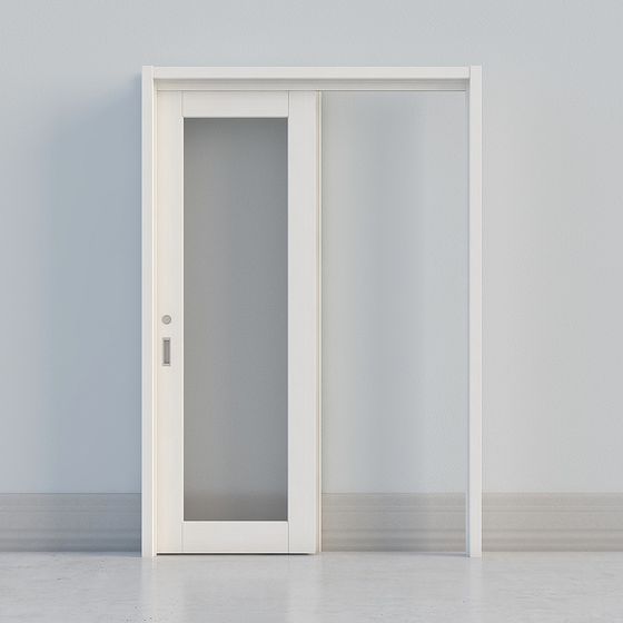 Modern Glass Sliding Door 3D model