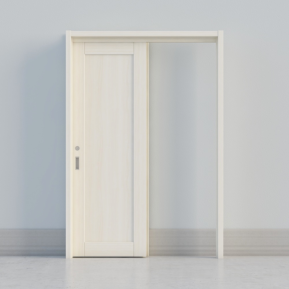 Modern Minimalist Sliding Glass Door 3D model