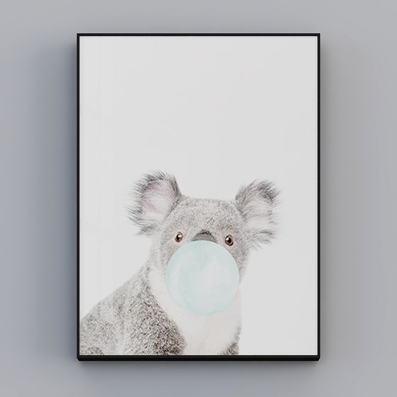 Bubble-Wielding Koala 3D model for Creative Projects