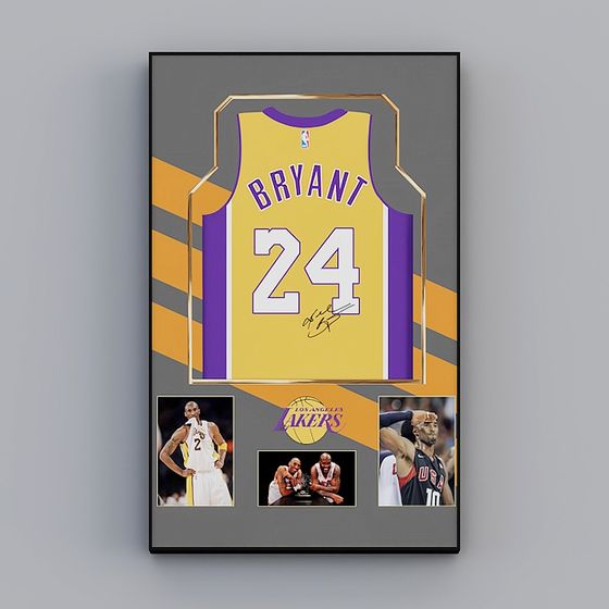 Kobe Bryant Tribute Poster 3D Model