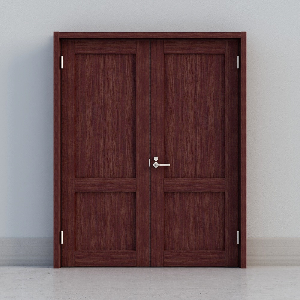 クラシックダークウッドの両開きドア