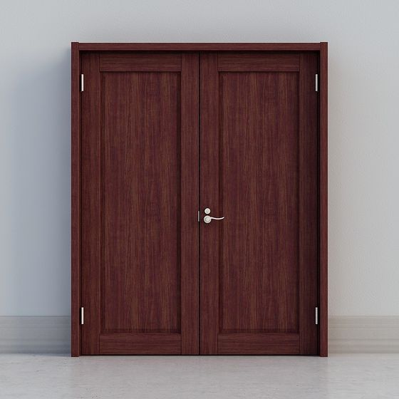 Porta doppia classica in legno scuro\