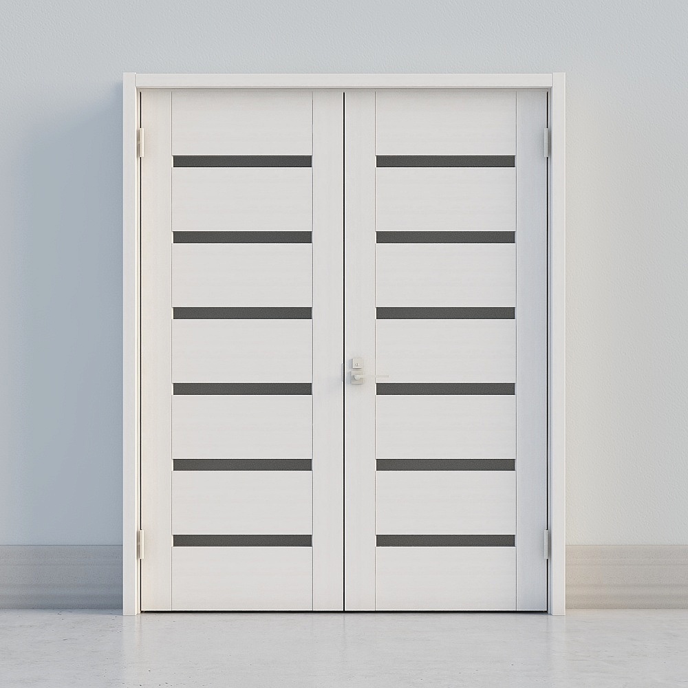 modern beige double door