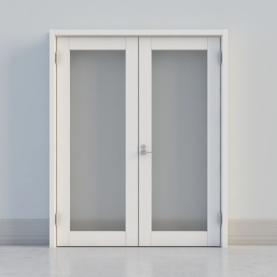 porta bianca moderna con finestre