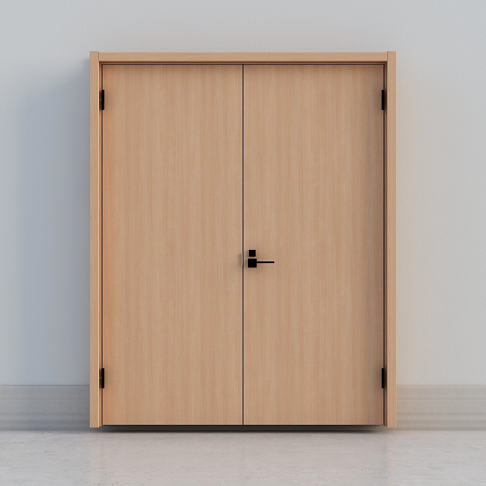 LIXIL wooden door - indoor door - BFA double door - LL light tea color