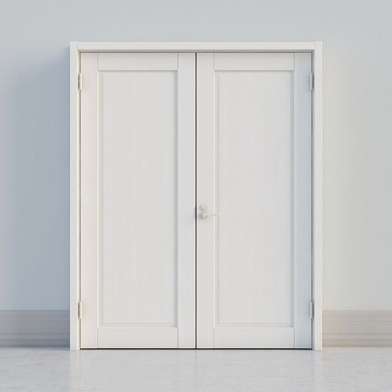 Stylish Double Door 3D model for Modern Interiors