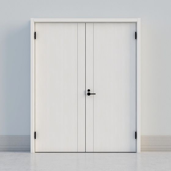 클래식 화이트 더블 도어