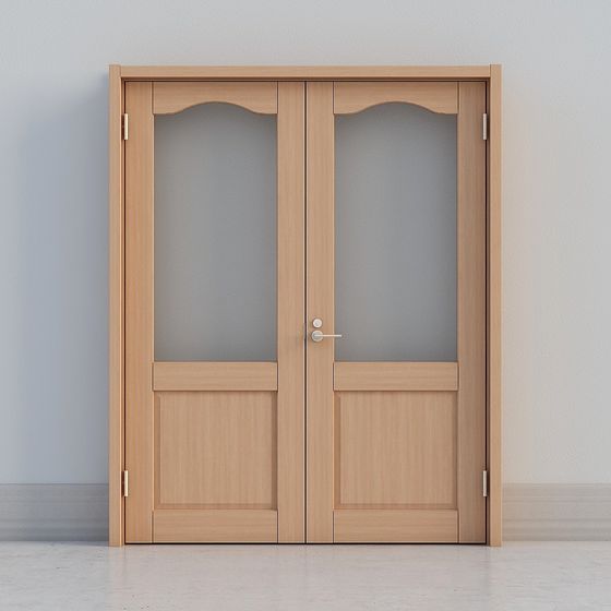 Chic Double Door 3D model for Modern Spaces