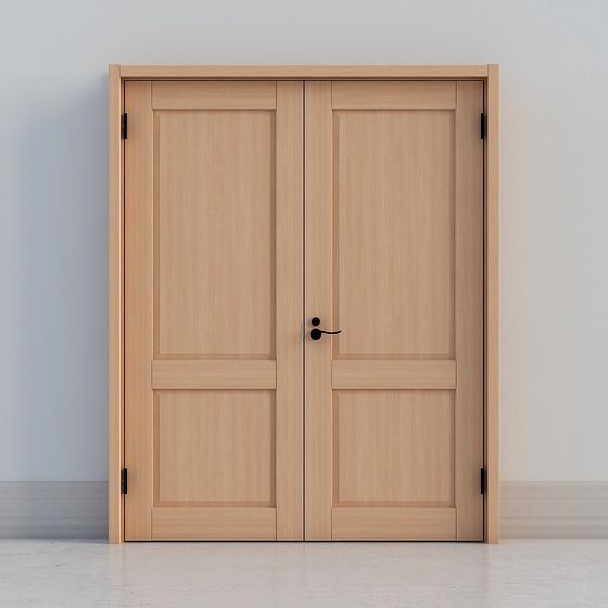 Modern Minimalist Double Door 3D model