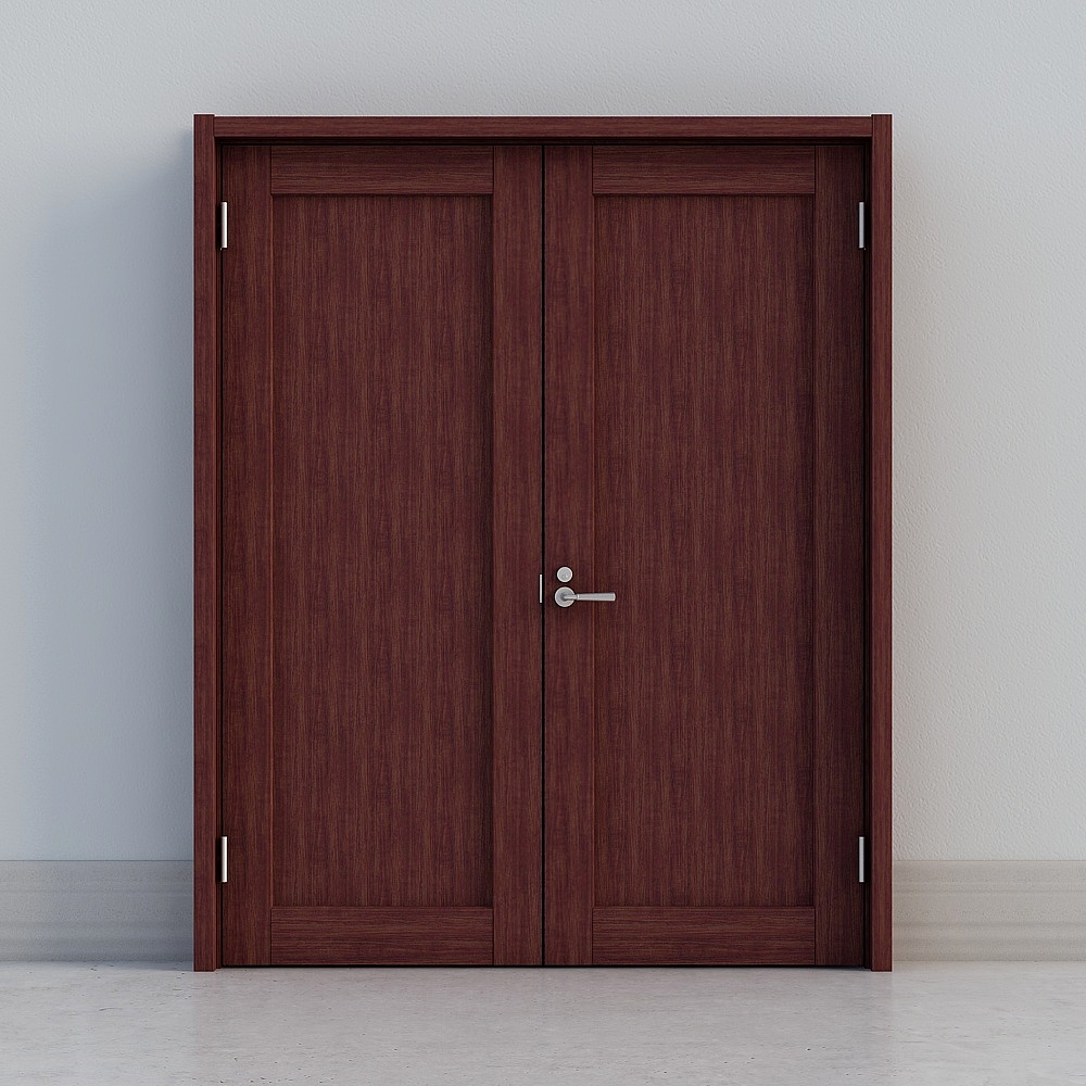 classic dark wooden double door